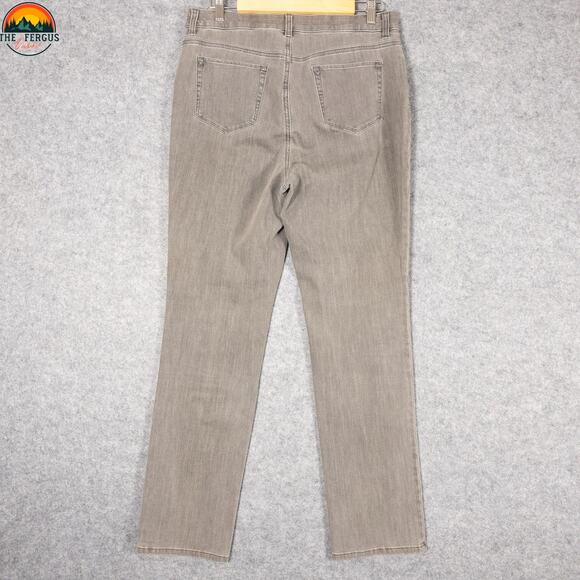 Chico's Straight Leg Jeans Gray Denim Cotton Slimming Women's Size 1 (Sz 8) - Picture 3 of 15